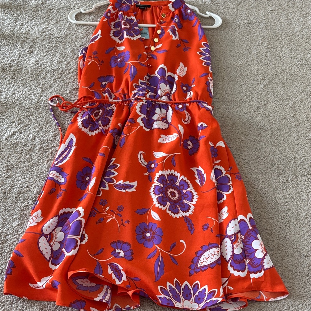 Ann Taylor nwt orang, purple, white 00p dress